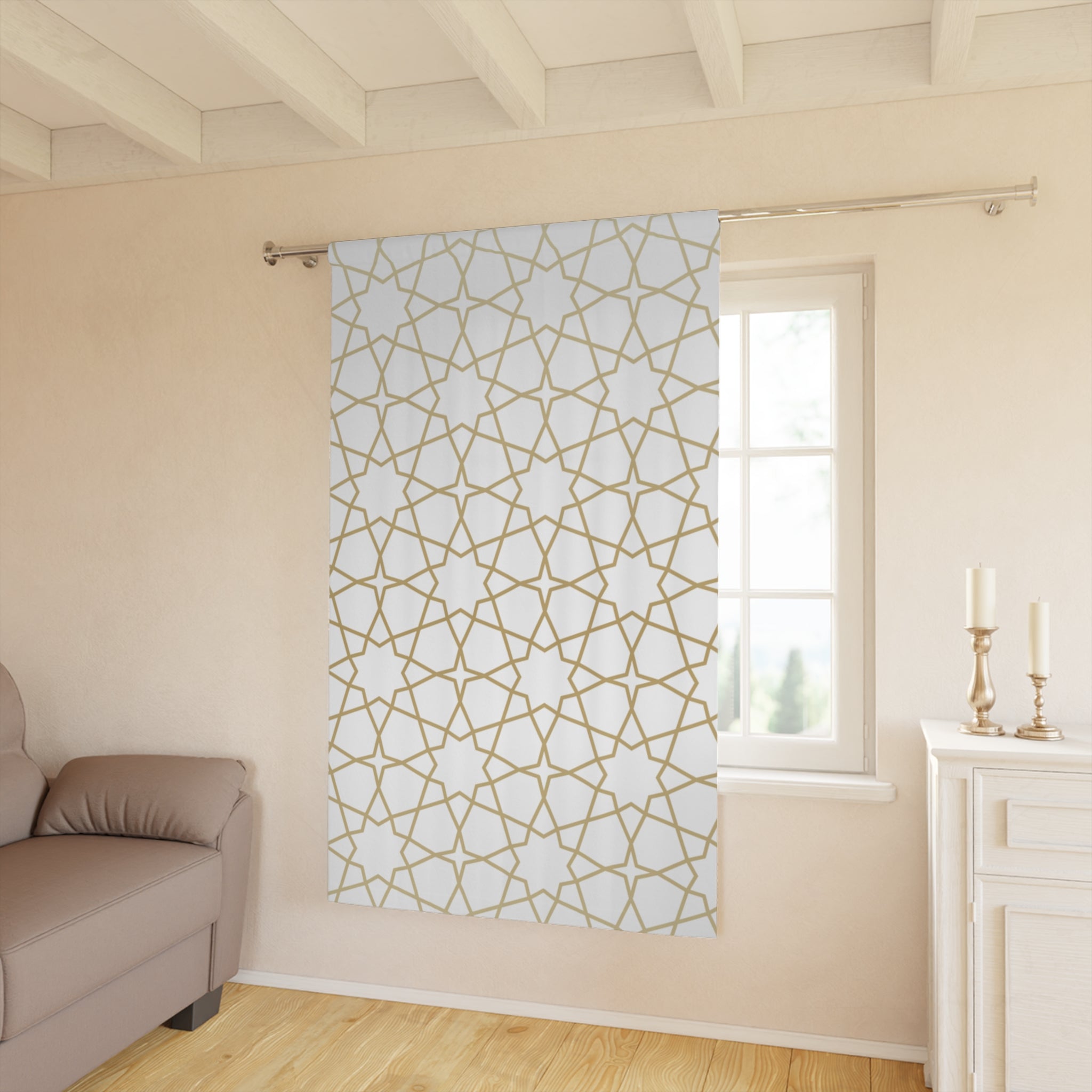 Vintage-Inspired Geometric Patterned Curtain for Living Room - Transform Your Home Decor with Timeless Elegance