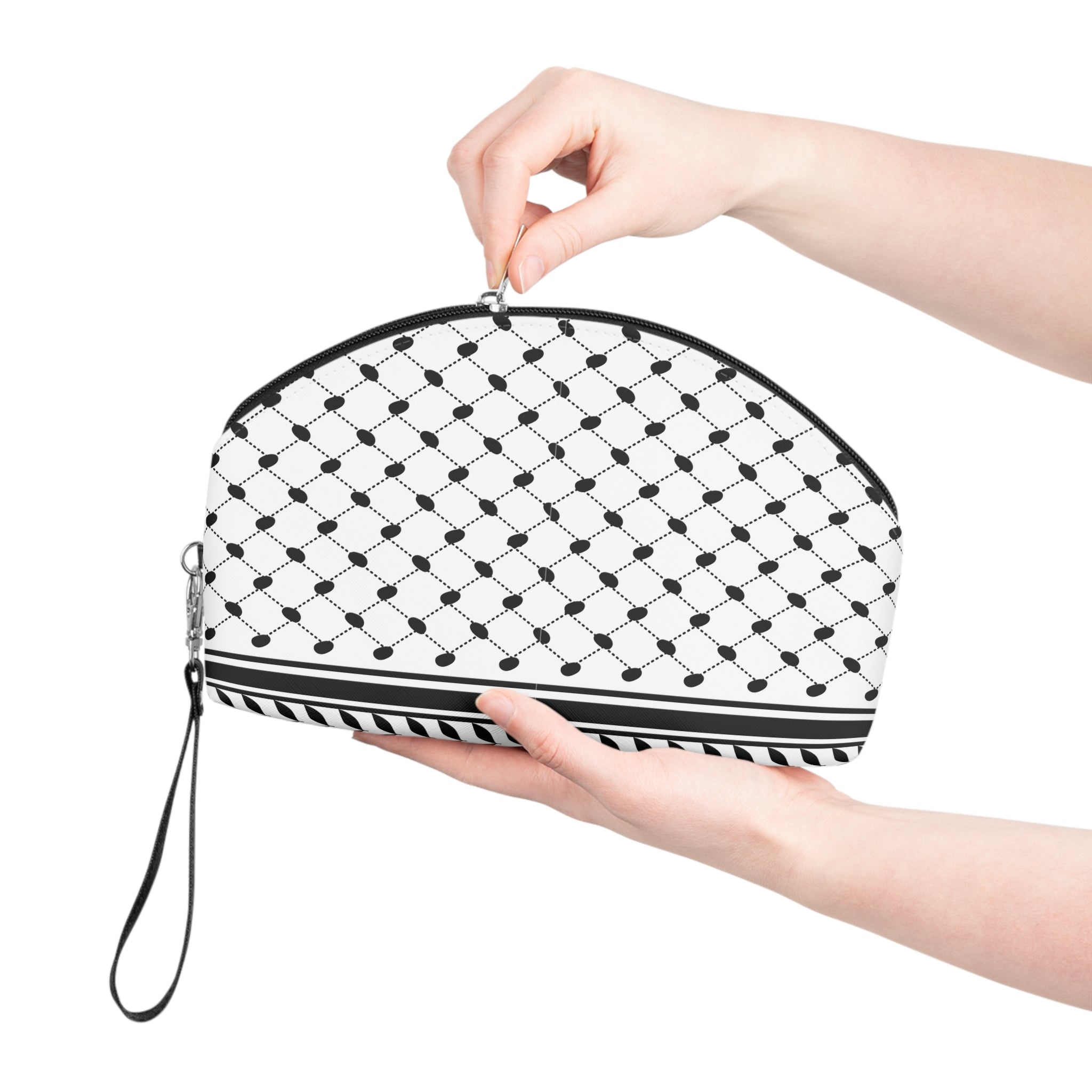 Exquisite Palestinian-Themed Keffiyeh Makeup Bag - Geometric Patterns Meet Nostalgic Style