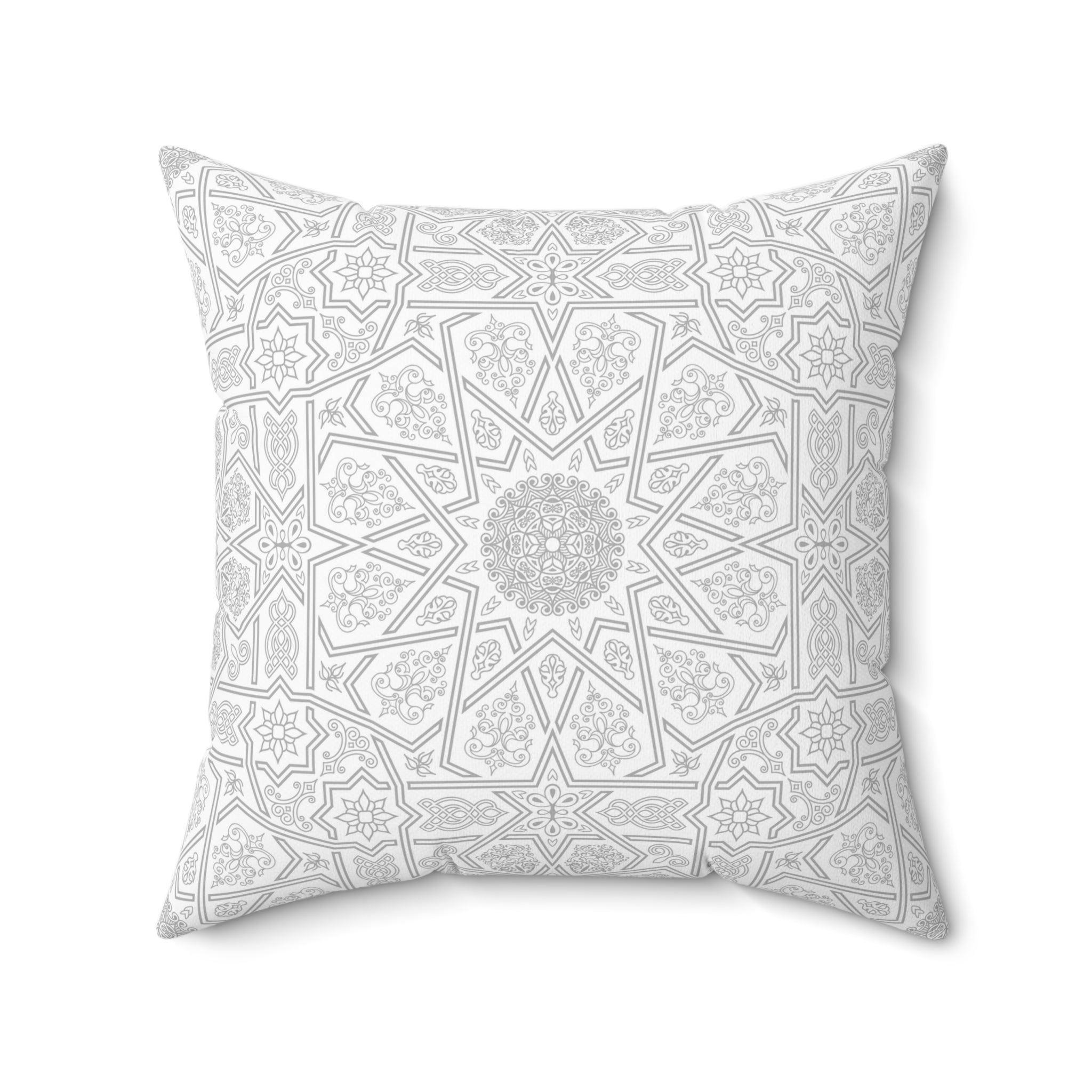 Medina Roots Luxurious Arabesque Patterned Accent Pillow - Elegant Decorative Cushion for Home and Office