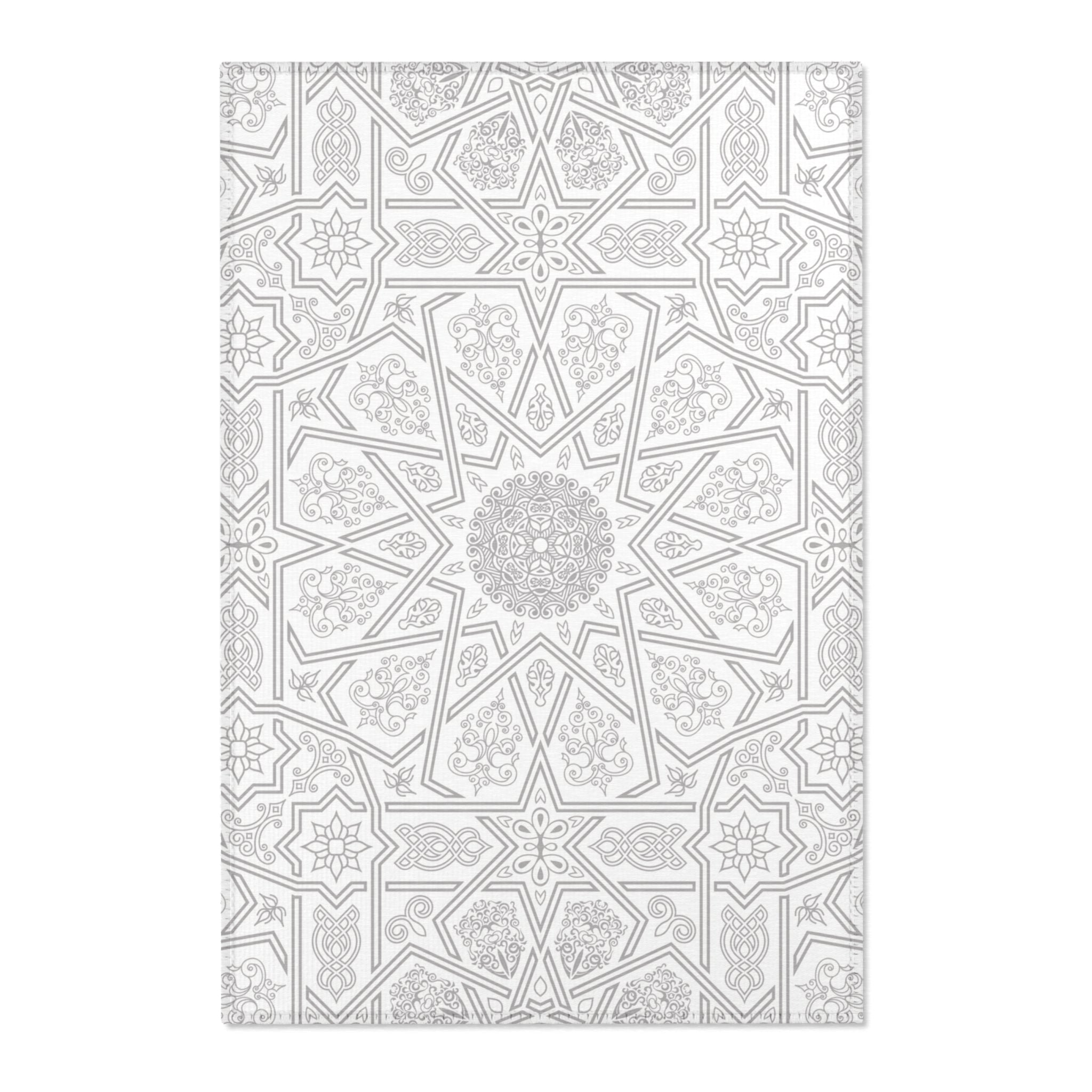 Exquisite Arabesque Area Rug - Geometric Elegance for Timeless Home Decor