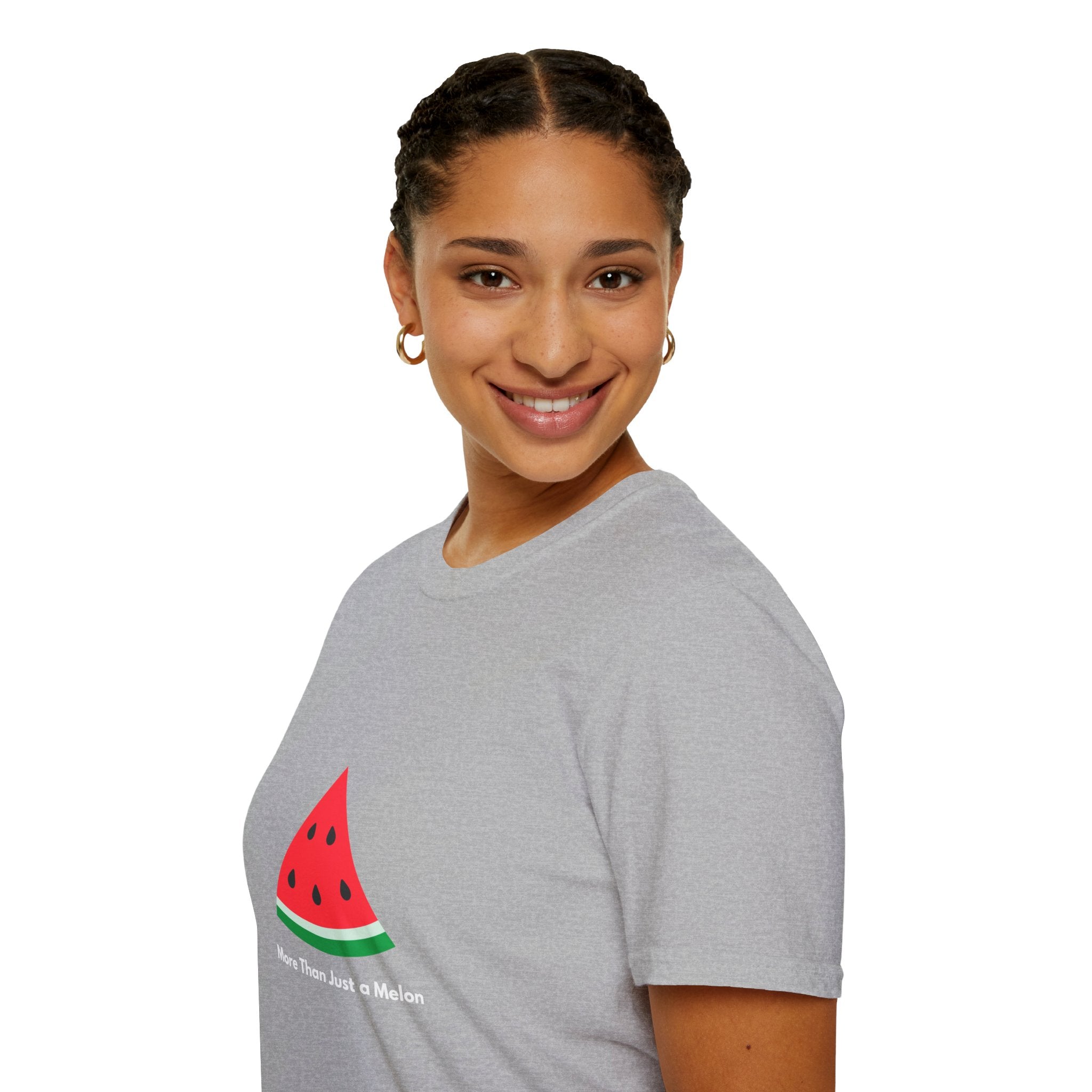 Unity & Solidarity Watermelon Print T-Shirt - Embrace Palestinian Cause with Style