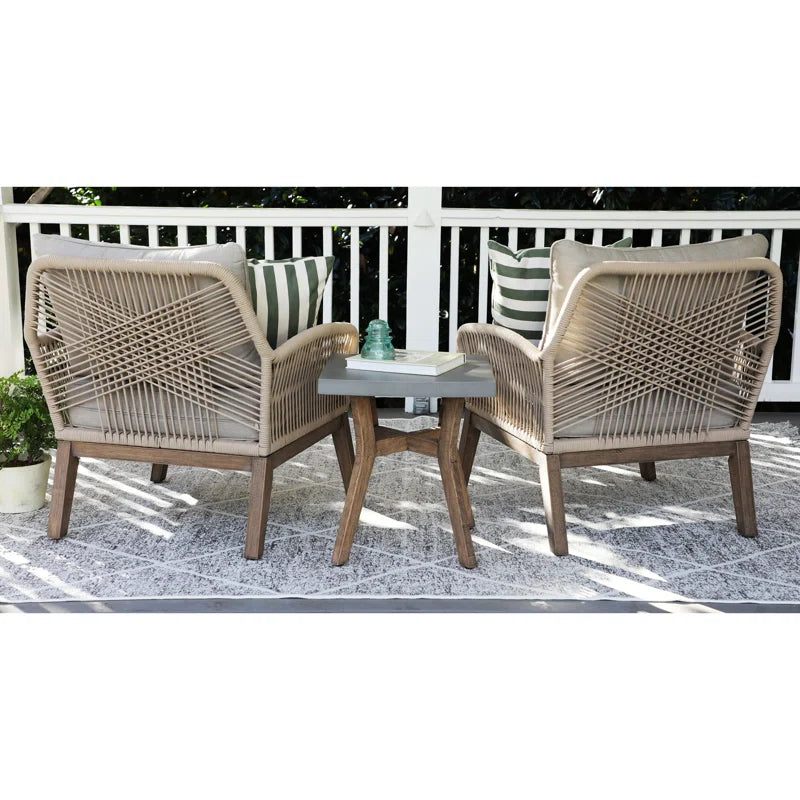 Granada 4 - Person Outdoor Seating Group with Sunbrella Cushions