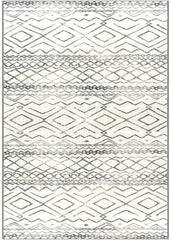 Abstract Diamond Modern Distressed Non Slip Runner Rug for Hallway Entry Way Floor Carpet [Made in USA], 2'6 X 10, Neutral