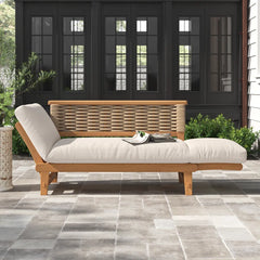 Fumero 79'' Teak Outdoor Patio Daybed