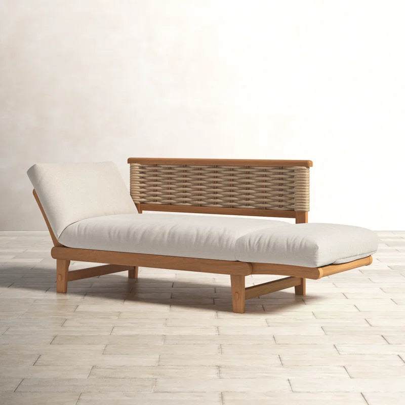 Fumero 79'' Teak Outdoor Patio Daybed