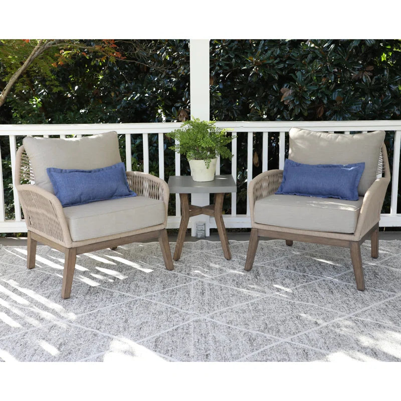 Granada 4 - Person Outdoor Seating Group with Sunbrella Cushions